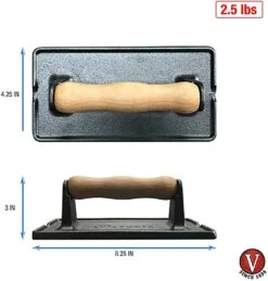 Victoria Cast Iron Emaille Bacon Press -The Bastard Winkel image 1317