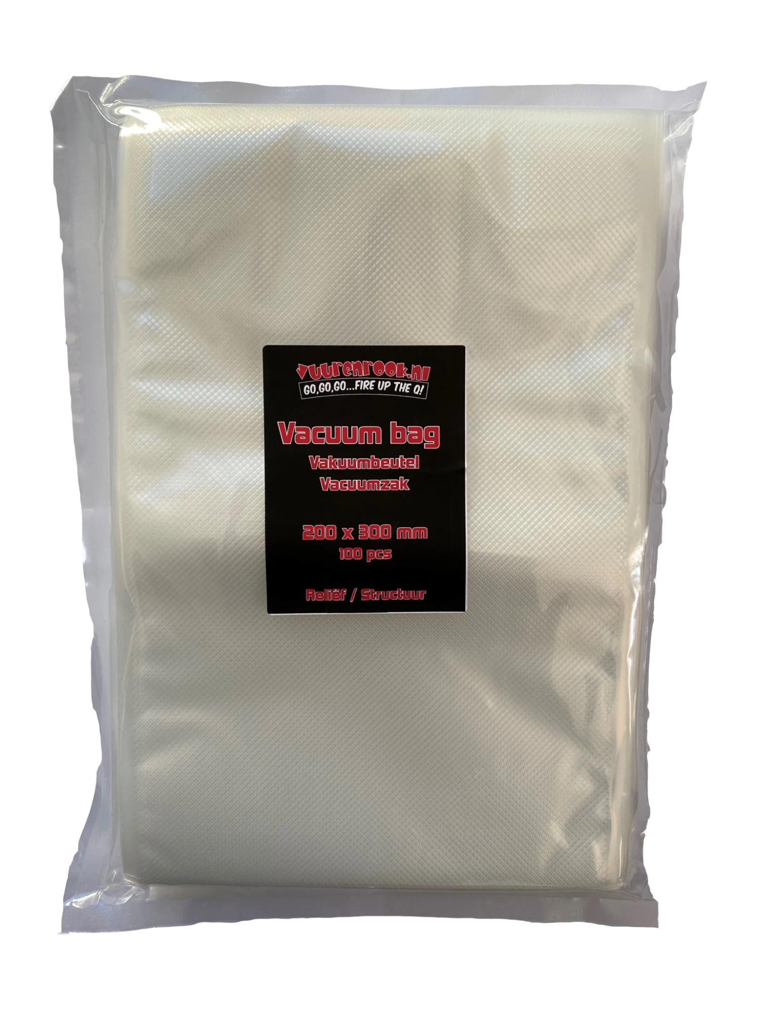 Vuur&Rook Reliëf / Structuur Vacuumzak 200 X 300 Mm 100 Stuks 1 Vuur&Rook Reliëf / Structuur Vacuumzak 200 X 300 Mm 100 Stuks