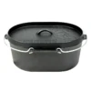 Valhal Outdoor Dutch Oven Ovaal 7.9 Quarts/ 9 Liter Met Grillplaat Zonder Pootjes