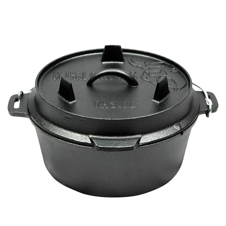 Valhal Outdoor Dutch Oven 3.8 Liter Met Pootjes Op De Deksel 2 Valhal Outdoor Dutch Oven 3.8 Liter Met Pootjes Op De Deksel - Image 2